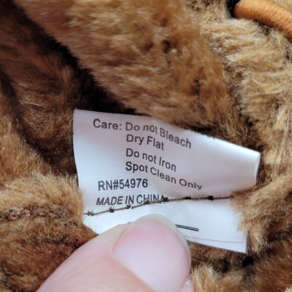 Rabbit Fur Faux Suede Fingerless Gloves With Lace-Up Detail One Size - Picture 6 of 6